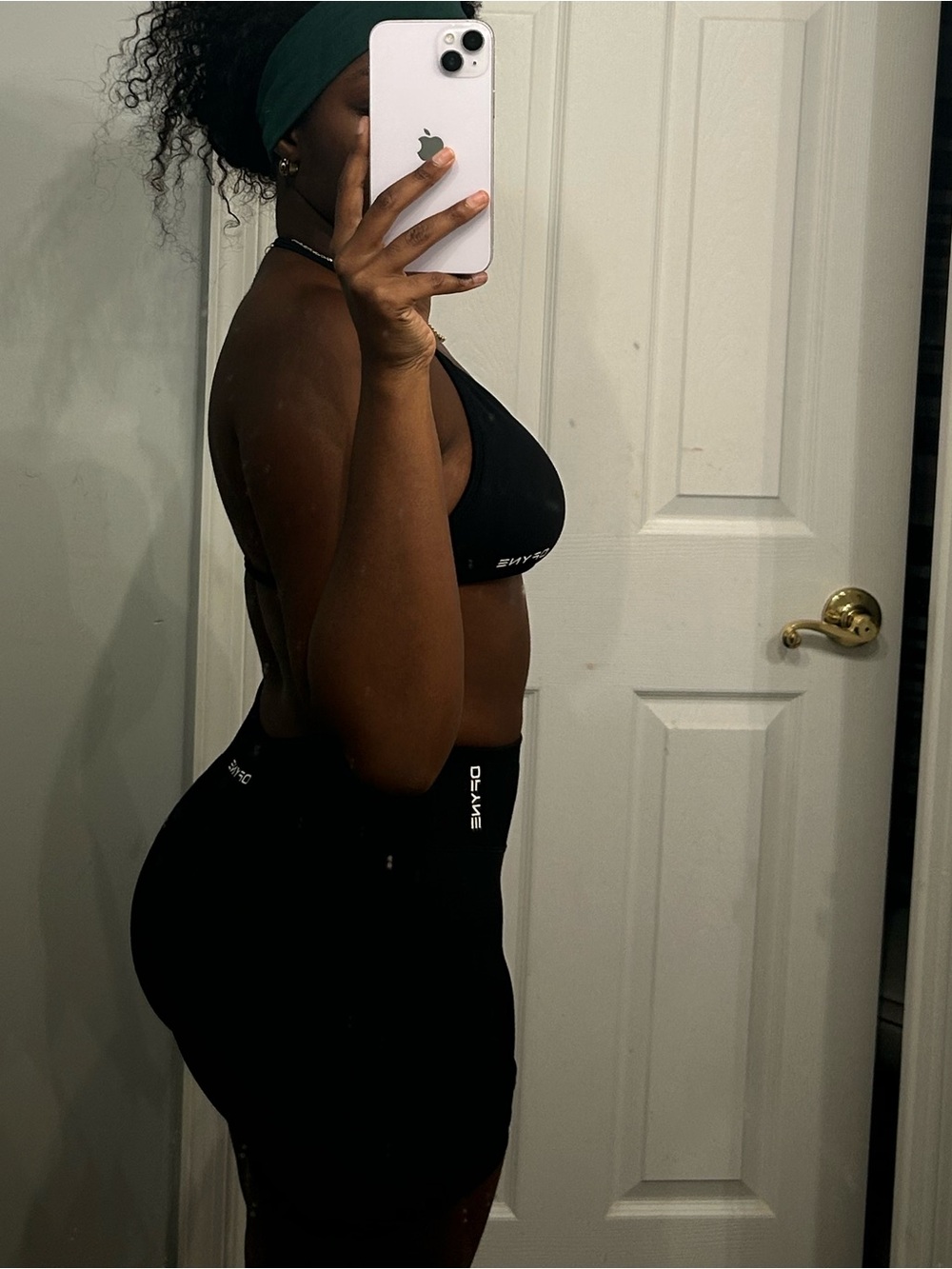 dfyne Black Impact Bra & Shorts Set